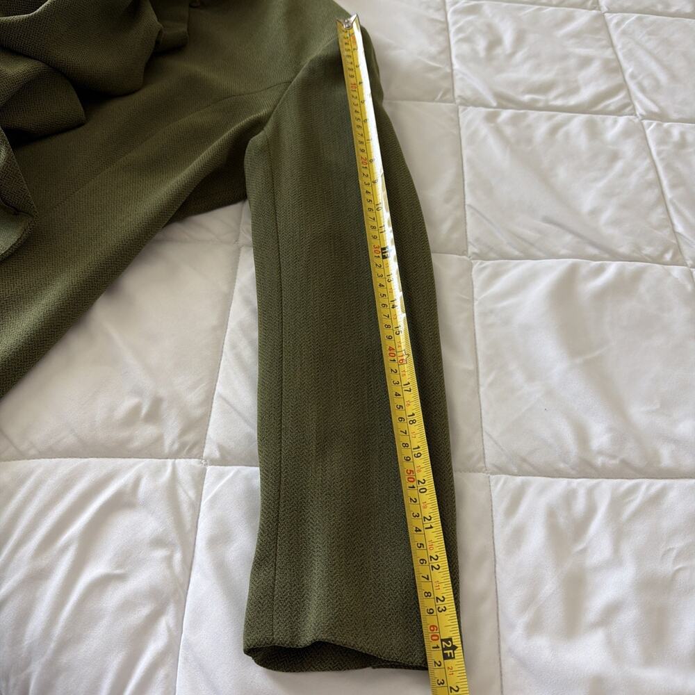 Jones Wear Olive Green Suit Blazer/Jacket Lined Stylish Size 12 - Picture 10 of 14
